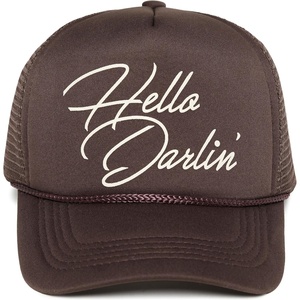 image:imageFunky Junque Premium Mesh Snapback Trucker Hat  Stylish Comfort for All  Patriotic Humor amp MoreHello Darlin  Brown