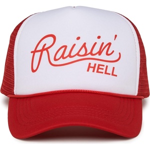 image:imageFunky Junque Premium Mesh Snapback Trucker Hat  Stylish Comfort for All  Patriotic Humor amp MoreRaisin Hell  RedWhite
