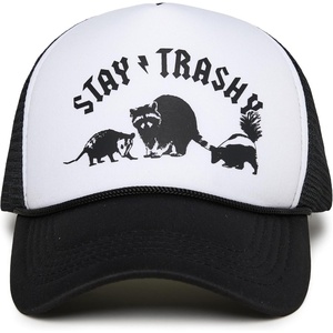 image:imageFunky Junque Premium Mesh Snapback Trucker Hat  Stylish Comfort for All  Patriotic Humor amp MoreStay Trashy  BlackWhite