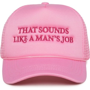 image:imageFunky Junque Premium Mesh Snapback Trucker Hat  Stylish Comfort for All  Patriotic Humor amp MoreThat Sounds Like a Mans Job  Light Pink