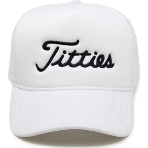 image:imageFunky Junque Premium Mesh Snapback Trucker Hat  Stylish Comfort for All  Patriotic Humor amp MoreTitties  White