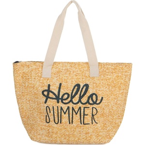image:imageFunky Junque Stylish Straw Beach Tote Bag for Women  Summer Travel Shoulder Bag  Beach Quotes Cattle Bags Smiley FacesHello Summer  Natural