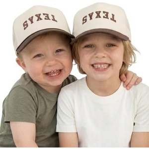 image:imageFunky Junque Toddler amp Kid Vintage TwoTone Embroidered Trucker Hat 2 Pack Bundle  Texas Upside Down  BrownBeige