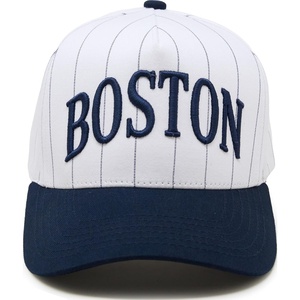 image:imageFunky Junque Trucker Snapback HatBoston  Pinstripe NavyBeige