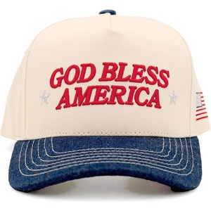 image:imageFunky Junque Trucker Snapback HatGod Bless America  DenimBeige