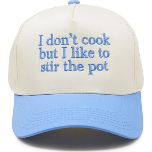 image:imageFunky Junque Trucker Snapback HatI Dont Cook But I Like to Stir the Pot  Light BlueBeige