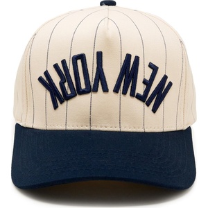 image:imageFunky Junque Trucker Snapback HatNew York Upside Down  Pinstripe NavyBeige