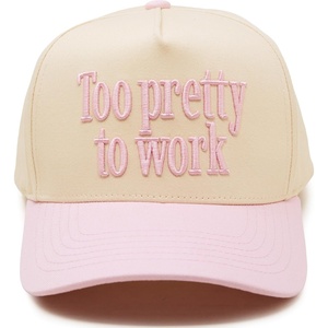 image:imageFunky Junque Trucker Snapback HatToo Pretty to Work  RoseBeige