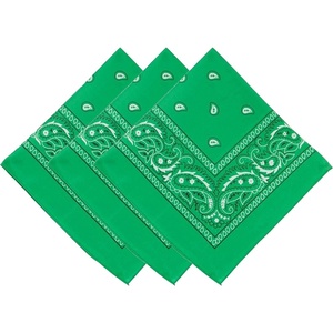image:imageFunky Junque Unisex 100 Cotton MultiPurpose Bandana Scarves Paisley Headwrap Handkerchief for Women Men Boys Girls3 Pack Kelly Green