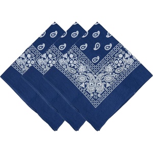 image:imageFunky Junque Unisex 100 Cotton MultiPurpose Bandana Scarves Paisley Headwrap Handkerchief for Women Men Boys Girls3 Pack Navy