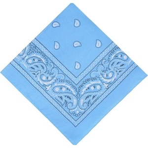 image:imageFunky Junque Unisex 100 Cotton MultiPurpose Bandana Scarves Paisley Headwrap Handkerchief for Women Men Boys GirlsLight Blue