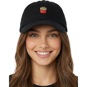 image:imageFunky Junque Vintage Dad Hat Distressed Embroidered Baseball CapFrench Fries  Black