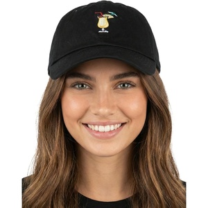 image:imageFunky Junque Vintage Dad Hat Distressed Embroidered Baseball CapPina Colada  Black