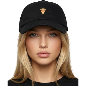 image:imageFunky Junque Vintage Dad Hat Distressed Embroidered Baseball CapPizza  Black