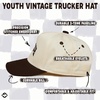image:imageFunky Junque Adult Infant amp Toddler Vintage TwoTone Embroidered Trucker Hat 3 Pack Bundle  Rowdy Upside Down  BeigeBrown