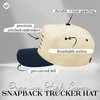 image:imageFunky Junque Adult Trucker Snapback Hat 2Tone Baseball CapAmerican Flag  NavyBeige