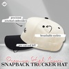 image:imageFunky Junque Adult Trucker Snapback Hat 2Tone Baseball CapAuntie  BlackBeige