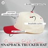 image:imageFunky Junque Adult Trucker Snapback Hat 2Tone Baseball CapBikinis and Martinis  RedBeige
