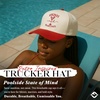 image:imageFunky Junque Adult Trucker Snapback Hat 2Tone Baseball CapBikinis and Martinis  RedBeige