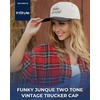 image:imageFunky Junque Adult Trucker Snapback Hat 2Tone Baseball CapBrownBeige