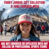 image:imageFunky Junque Adult Trucker Snapback Hat 2Tone Baseball CapChicago  RedBeige