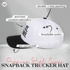 image:imageFunky Junque Adult Trucker Snapback Hat 2Tone Baseball CapCool It  Cowboy  WhiteBlack