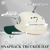 image:imageFunky Junque Adult Trucker Snapback Hat 2Tone Baseball CapCountryside Western Collection  GreenBeige