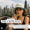 image:imageFunky Junque Adult Trucker Snapback Hat 2Tone Baseball CapDirty  GreenBeige