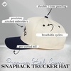 image:imageFunky Junque Adult Trucker Snapback Hat 2Tone Baseball CapDrunk Upside Down  NavyBeige