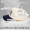 image:imageFunky Junque Adult Trucker Snapback Hat 2Tone Baseball CapGet Me to Gods Country  NavyBeige