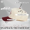 image:imageFunky Junque Adult Trucker Snapback Hat 2Tone Baseball CapHere for a Good Time Not a Long Time  BurgundyBeige