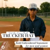 image:imageFunky Junque Adult Trucker Snapback Hat 2Tone Baseball CapHit the Dang Ball  NavyBeige