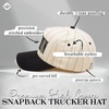 image:imageFunky Junque Adult Trucker Snapback Hat 2Tone Baseball CapHomerun  Black PinstripeBeige