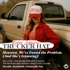 image:imageFunky Junque Adult Trucker Snapback Hat 2Tone Baseball CapHouston I Am the Problem  BeigeRed