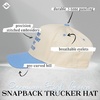 image:imageFunky Junque Adult Trucker Snapback Hat 2Tone Baseball CapI Support a Mans Right to Shut Up Light BlueBeige