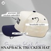 image:imageFunky Junque Adult Trucker Snapback Hat 2Tone Baseball CapJust Here for the Cheerleaders  NavyBeige