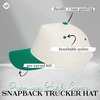 image:imageFunky Junque Adult Trucker Snapback Hat 2Tone Baseball CapKelly GreenBeige
