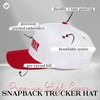 image:imageFunky Junque Adult Trucker Snapback Hat 2Tone Baseball CapKiss Me Cowboy  WhiteRed