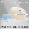 image:imageFunky Junque Adult Trucker Snapback Hat 2Tone Baseball CapLight BlueBeige