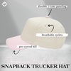image:imageFunky Junque Adult Trucker Snapback Hat 2Tone Baseball CapLight PinkBeige