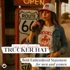 image:imageFunky Junque Adult Trucker Snapback Hat 2Tone Baseball CapLong Live Cowgirls  RedBeige