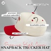 image:imageFunky Junque Adult Trucker Snapback Hat 2Tone Baseball CapMa Chrie  RedBeige