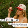image:imageFunky Junque Adult Trucker Snapback Hat 2Tone Baseball CapMa Chrie  RedBeige