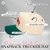 image:imageFunky Junque Adult Trucker Snapback Hat 2Tone Baseball CapMerry  GreenBeige