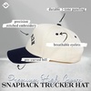 image:imageFunky Junque Adult Trucker Snapback Hat 2Tone Baseball CapNew York Upside Down  NavyBeige