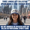 image:imageFunky Junque Adult Trucker Snapback Hat 2Tone Baseball CapNew York Upside Down  NavyBeige