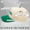 image:imageFunky Junque Adult Trucker Snapback Hat 2Tone Baseball CapPickleholic  Kelly GreenBeige