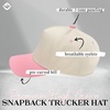 image:imageFunky Junque Adult Trucker Snapback Hat 2Tone Baseball CapPinkBeige