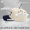 image:imageFunky Junque Adult Trucker Snapback Hat 2Tone Baseball CapPut It on My Dads Tab  BeigeNavy