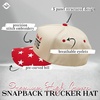 image:imageFunky Junque Adult Trucker Snapback Hat 2Tone Baseball CapRed White  Brunette  Star Print  RedBeige